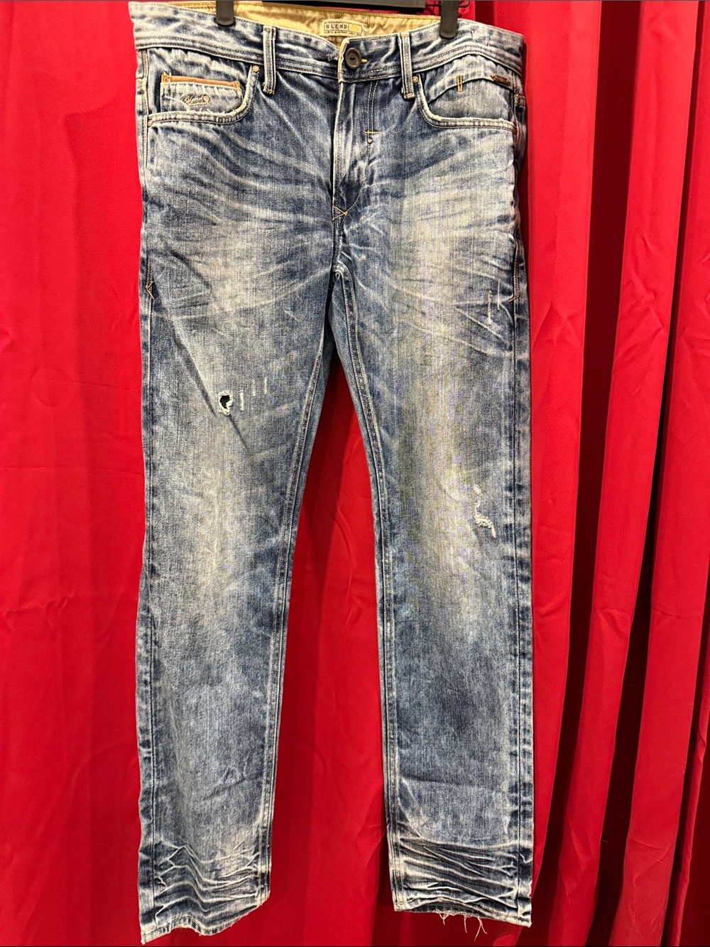 Blue Washed Slim Men's Jeans